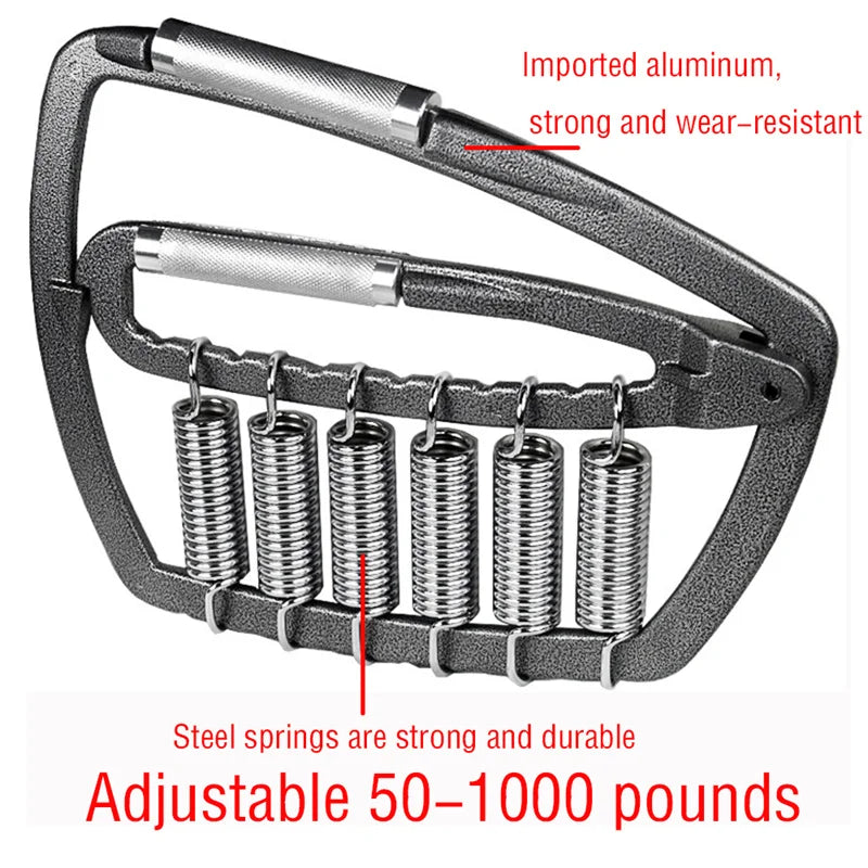 50-1000 Lbs Adjustable Metal Grip Super Fitness Forearm Muscle Tension Trainer Portable Wrist Strength Finger Grip Exerciser