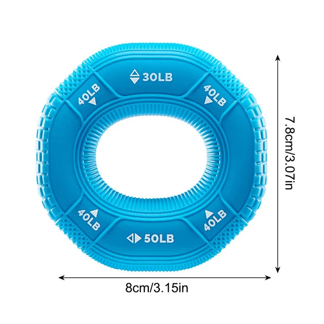 The Ring - Adjustable Silicone 20-90LB Hand Grip Strength Trainer