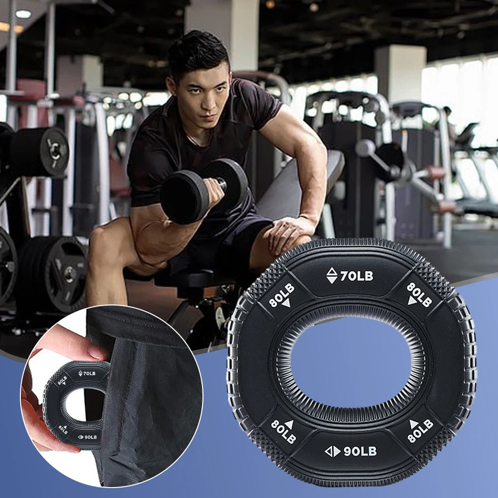 The Ring - Adjustable Silicone 20-90LB Hand Grip Strength Trainer